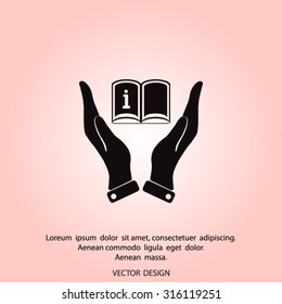  Hands holding catalog vector icon  