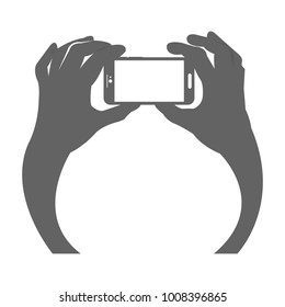 Hands holding a cellphone