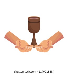 Hands holding chalice
