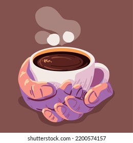 manos sosteniendo taza de café, imagen