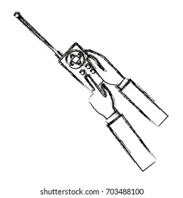 hands holding control remote advanced for drones with antenna