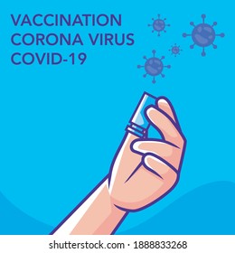 hands holding the corona virus vaccine, vaccine research and development for the corona virus, template vector vaccine corona virus