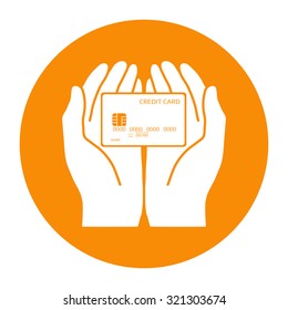 Hands holding credit card