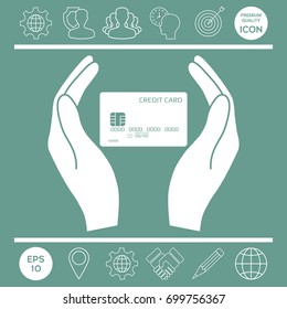 Hands holding credit card