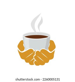 Hands are holding a cup. Cup of tea. Tea party