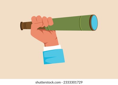 Hands holding different objects concept. Flat vector illustrations isolated .