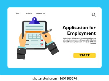 Hands holding document on clipboard. Papers, form, employment. Job application concept. Can be used for topics like business, recruitment, management.