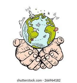 Hands Holding Earth