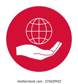 Hands holding Earth.