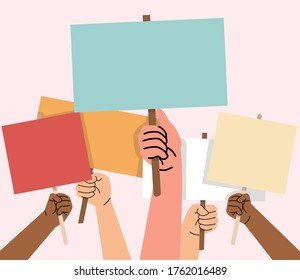 hands holding empty board isolated  background