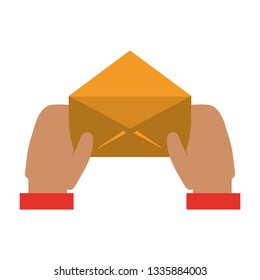 hands holding envelope open