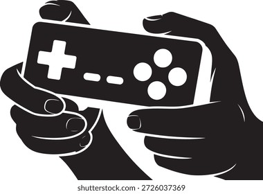 Hände halten Spiel Controller, Schwarz und Weiß, Gaming