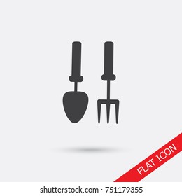 Hands holding gardening supplies. Gardening tools