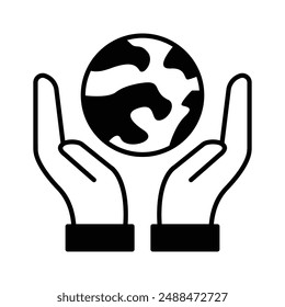 Hands Holding Globe zeigt Global Business, internationale Business-Vektorgrafik