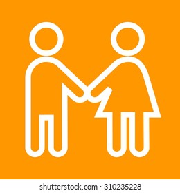 Hands, holding, hand icon vector image. Can also be used for activities. Suitable for use on web apps, mobile apps and print media.