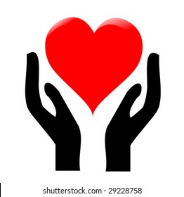 hands holding the heart #1
