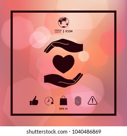 Hands holding heart