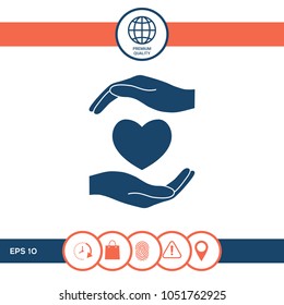 Hands holding heart
