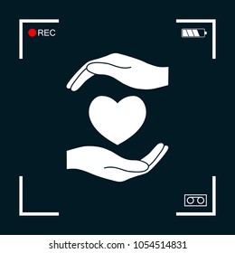 Hands holding heart