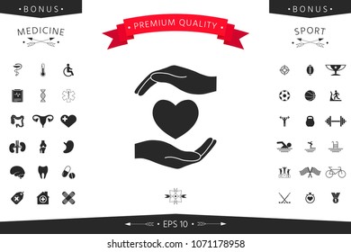 Hands holding heart