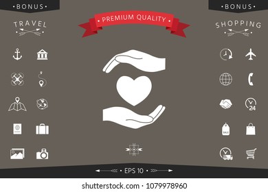 Hands holding heart