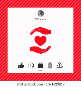 Hands holding heart