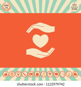 Hands holding heart