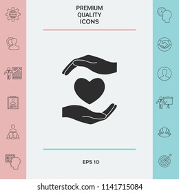 Hands holding heart
