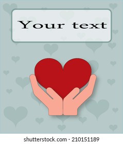 Hands holding heart 