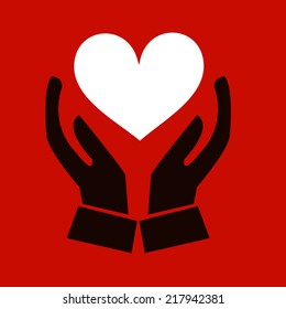 hands holding heart