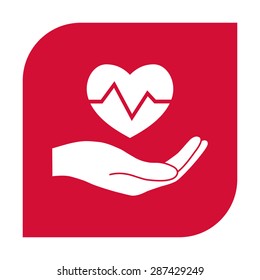 Hands holding heart.