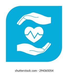 Hands holding heart.