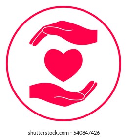 Hands holding heart