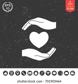 Hands holding heart