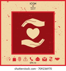 Hands holding heart