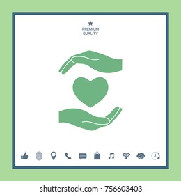 Hands holding heart
