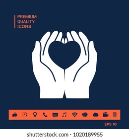 Hands holding heart - protection symbol