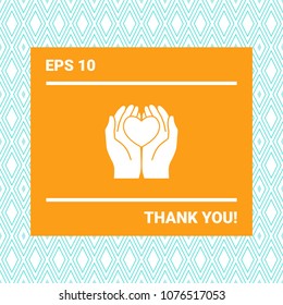 Hands holding heart - protection symbol
