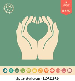 Hands holding heart - protection symbol