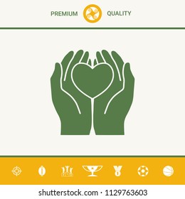 Hands holding heart - protection symbol