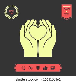 Hands holding heart - protection symbol