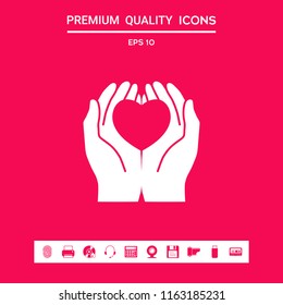 Hands holding heart - protection symbol