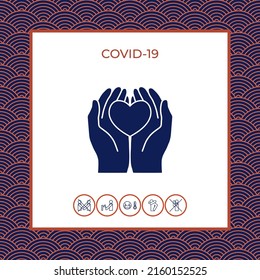 Hands holding heart - protection symbol