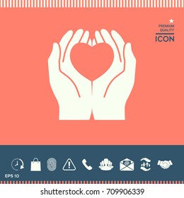 Hands holding heart - protection symbol