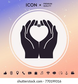 Hands holding heart - protection symbol
