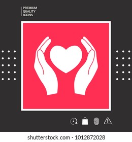 Hands holding heart symbol