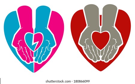 Hands Holding Hearts