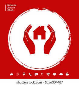 Hands holding home