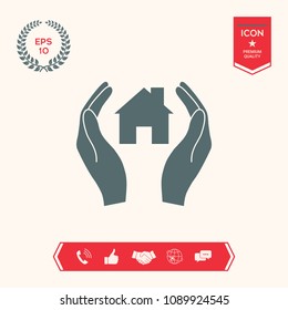 Hands holding home