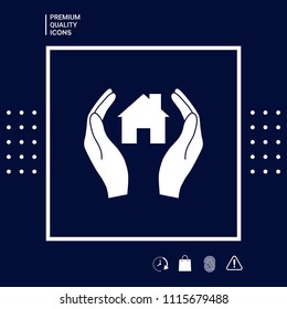 Hands holding home